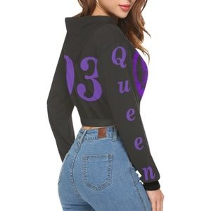 Queen Crop hoodie